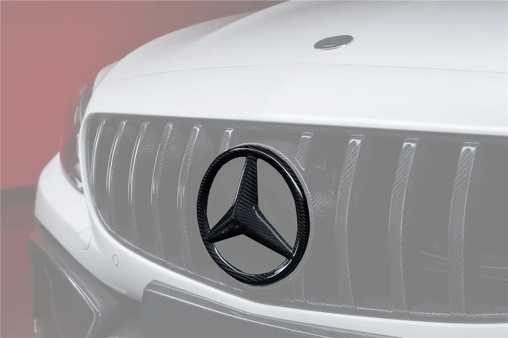 DarwinPRO 2015-2018 Mercedes Benz W205 C63 & C63S AMG Coupe IMP Carbon Fiber Grille LOGO Cover