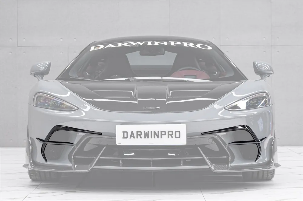 DarwinPRO 2019-UP McLaren GT BKSS Design Carbon Fiber Front Bumper Vents Canards | Fits GT, GTS