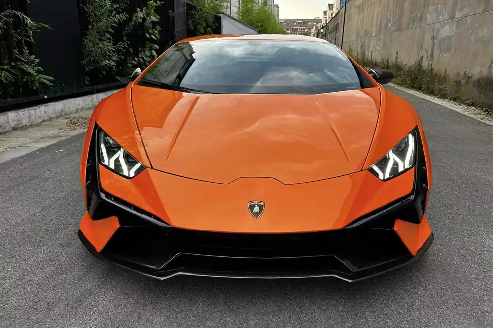 DarwinPRO 2015-2025 Lamborghini Huracan LP610 & LP580 & EVO Convert Tecnica Style Dry Carbon Fiber Front Bumper