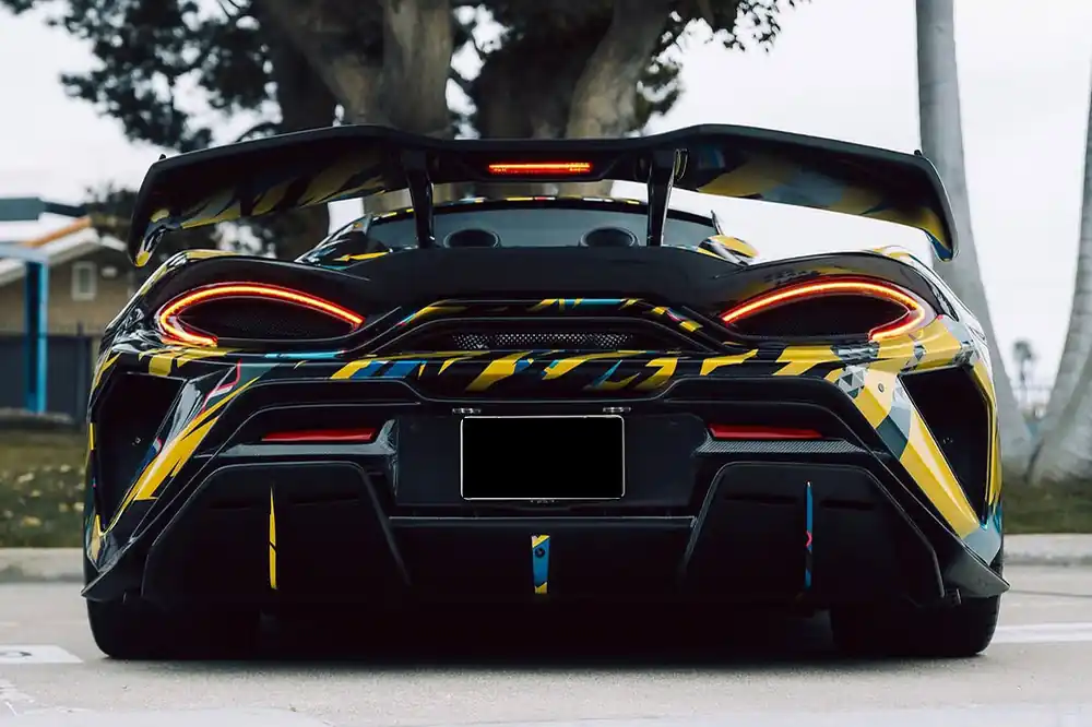 DarwinPRO 2018-2021 McLaren 600lt BKSS Style Partial Carbon Fiber Rear Bumper