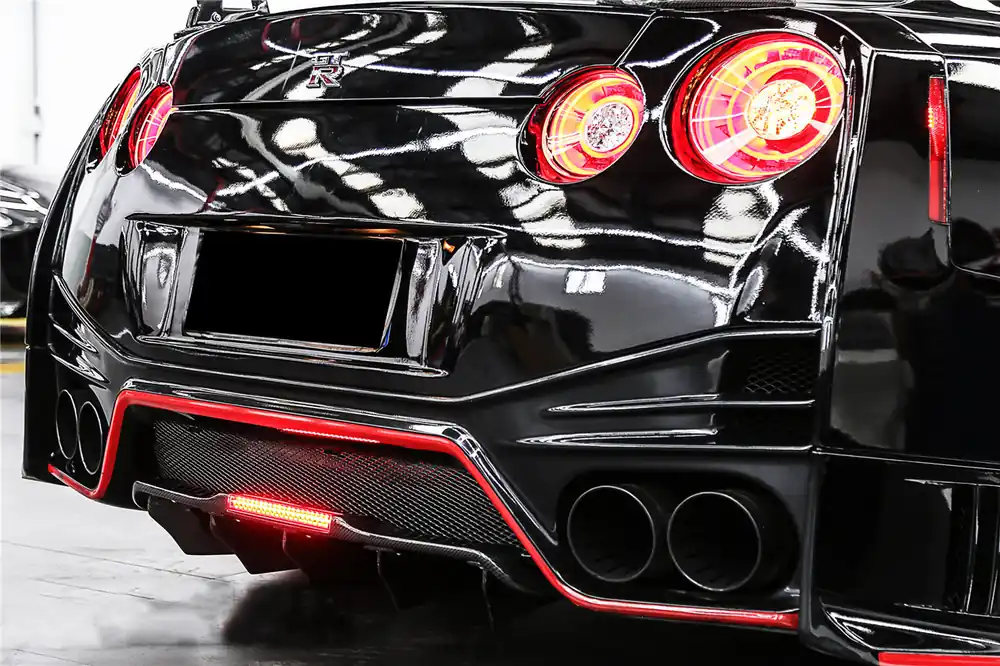 DarwinPRO BKSS Style Carbon Fiber Rear Diffuser Canards | 2012-2023 Nissan GTR R35