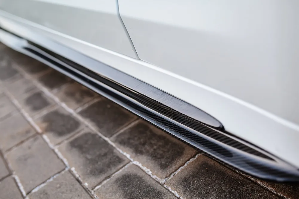 DarwinPRO 2015-2021 Mercedes Benz W205 C63 AMG C43 C Class Sedan Carbon Fiber Side Skirts Extension