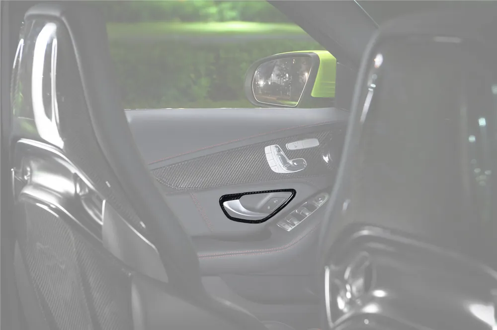 DarwinPRO 2015-2021 Mercedes Benz W205 C Class GLC X253 Carbon Fiber Interior Door Handle Cover Trim