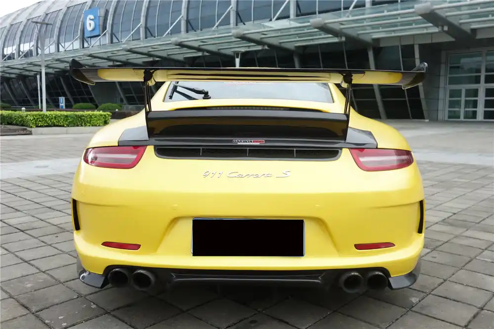 DarwinPRO 2012-2015 Porsche 911 991.1 2C Convert GT3V Style Rear Bumper With Diffuser (For Quad-Exhaust) | Fits Carrera, Carrera S