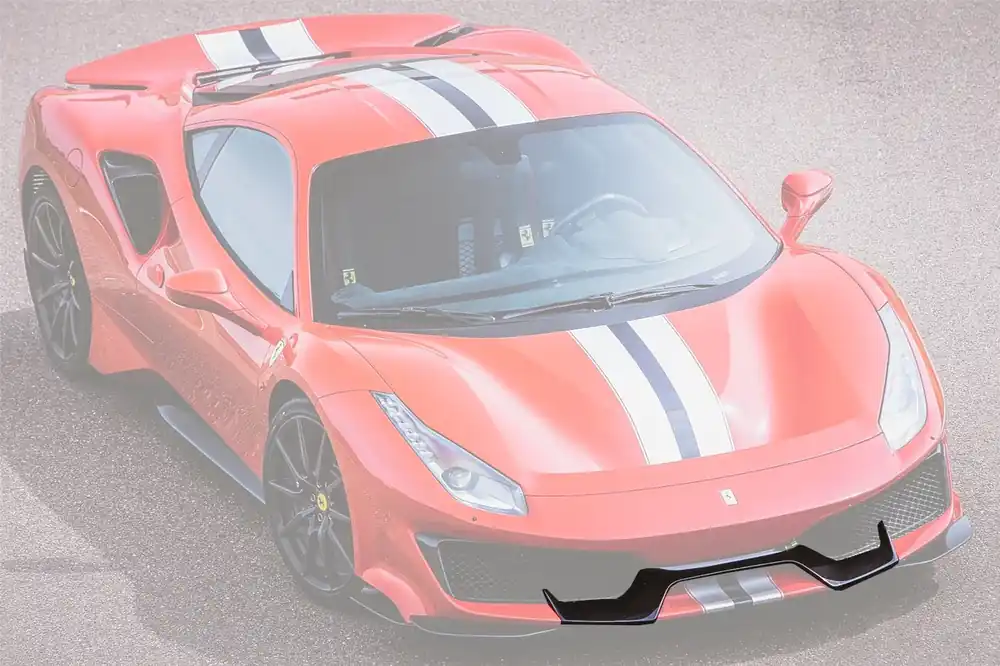 DarwinPRO 2018-2022 Ferrari 488 Pista Carbon Fiber Front Bumper Middle Lip