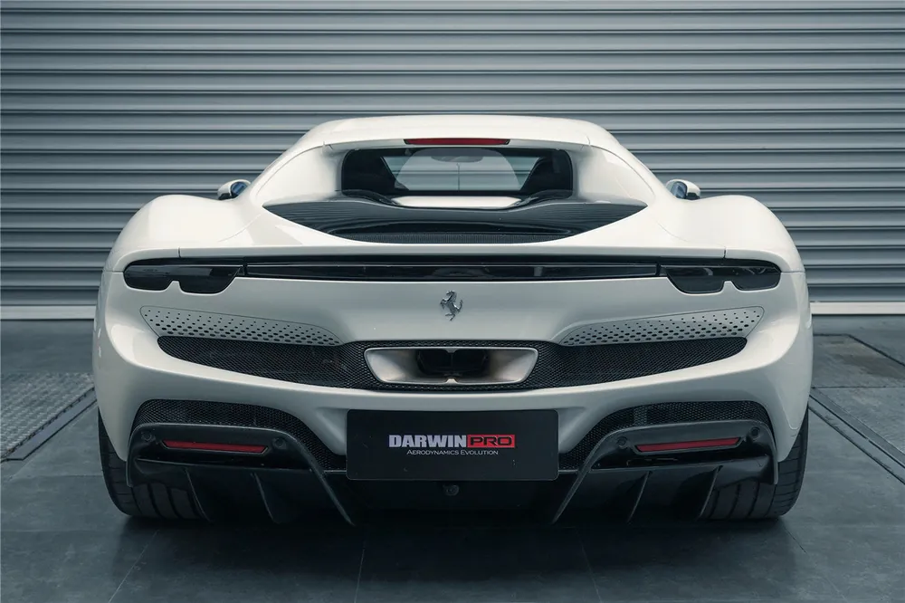DarwinPRO 2022-UP Ferrari 296 GTB & GTS (Type F171) OE Style Carbon Fiber Rear Bumper w/ Diffuser