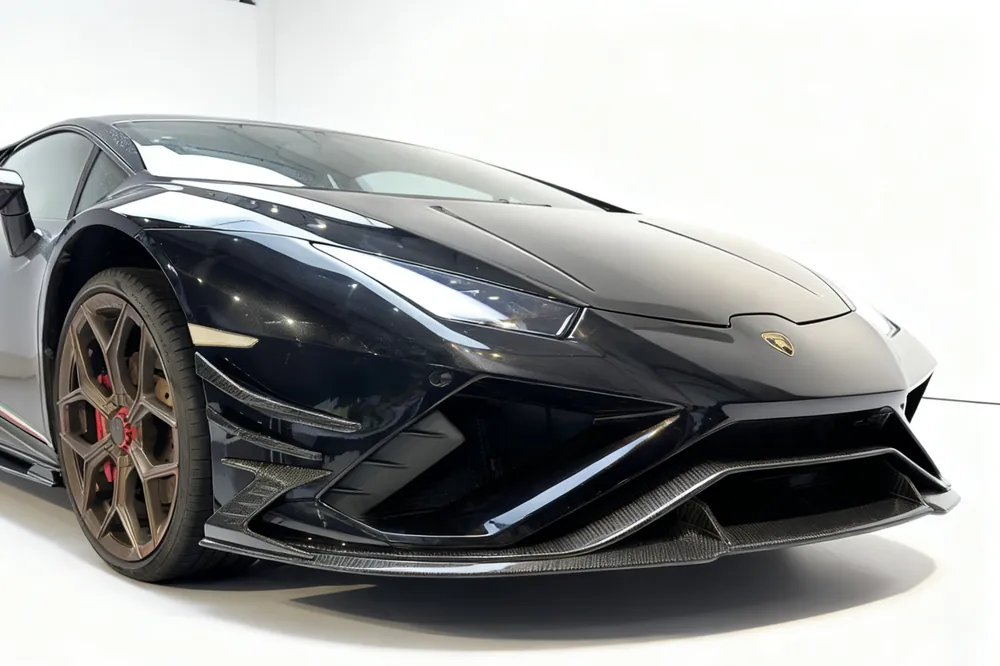 DarwinPRO 2019-2025 Lamborghini Huracan EVO RWD AD Style Dry Carbon Front Bumper Canards