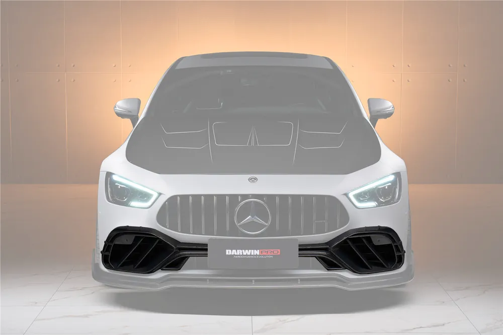 DarwinPRO 2019-2024 Mercedes Benz AMG GT50 GT53 GT43 4Door Coupe X290 IMP Performance Carbon Fiber Front Bumper Vent Trims