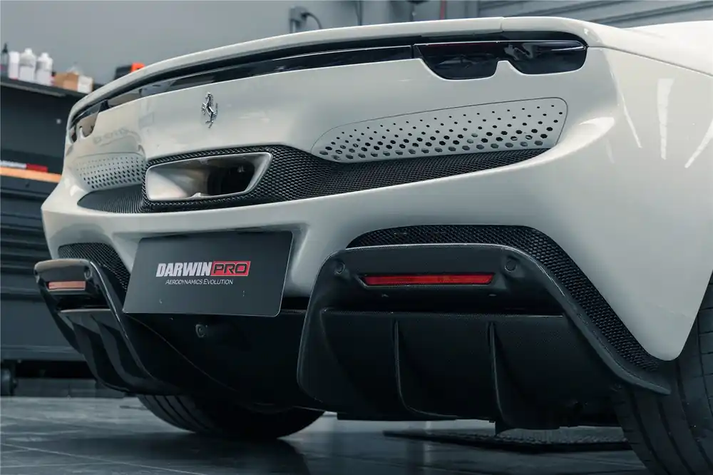DarwinPRO 2022-UP Ferrari 296 GTB & GTS (Type F171) OE Style Carbon Fiber Rear Diffuser