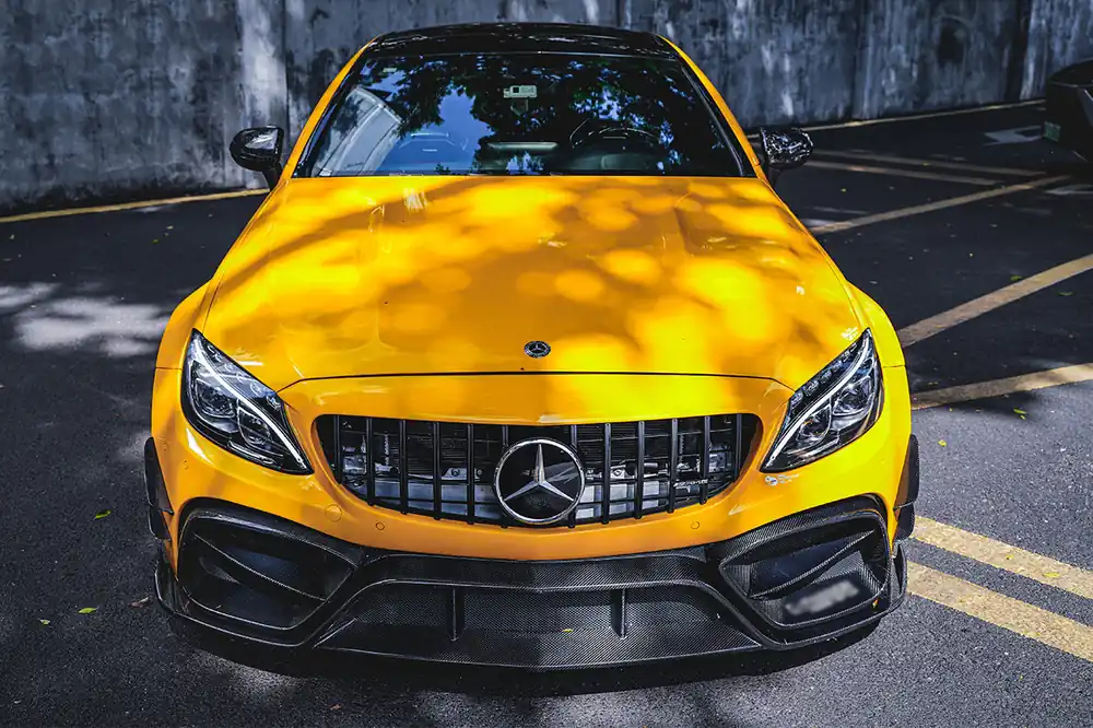 DarwinPRO 2015-2021 Mercedes Benz W205 C63 C63S AMG Coupe IMP Performance Partial Carbon Fiber Front Bumper With Canards