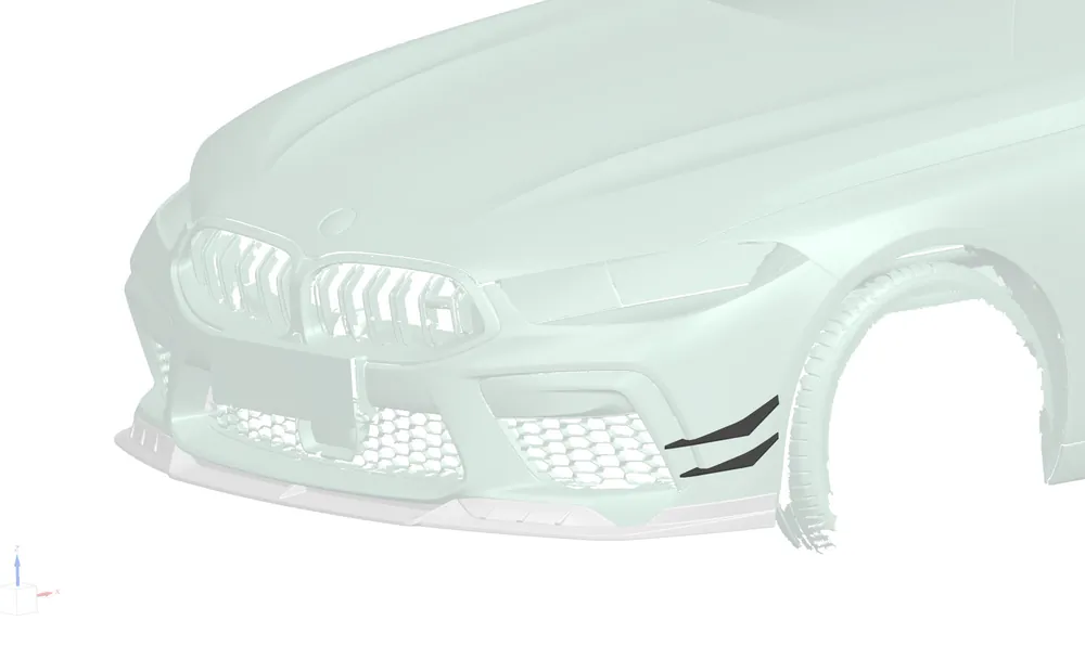 DarwinPRO 2019-2025 BMW M8 F91 F92 F93 AD Style Autoclave Carbon Fiber Front Bumper Canards