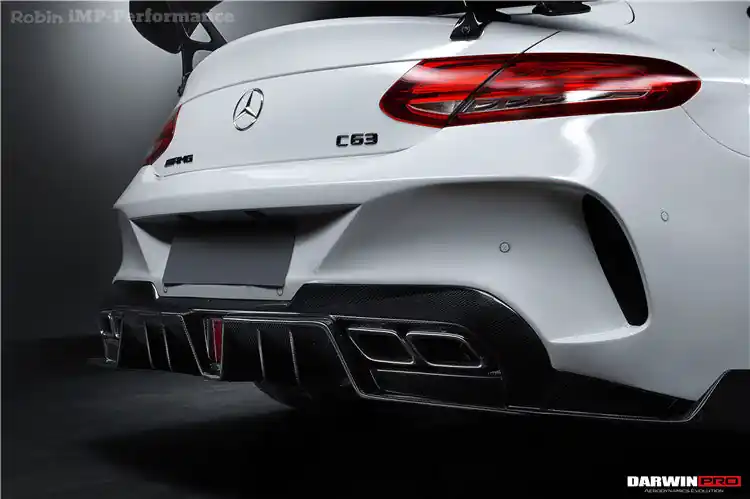 DarwinPRO 2015-2023 Mercedes Benz C-Class Coupe IMP Performance Partial Carbon Fiber Rear Bumper