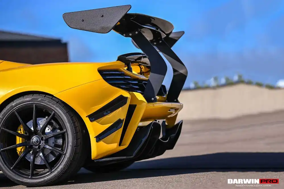 DarwinPRO 2011-2017 McLaren MP4 12C 650S Rebel Performance Style Carbon Fiber Trunk Spoiler Wing