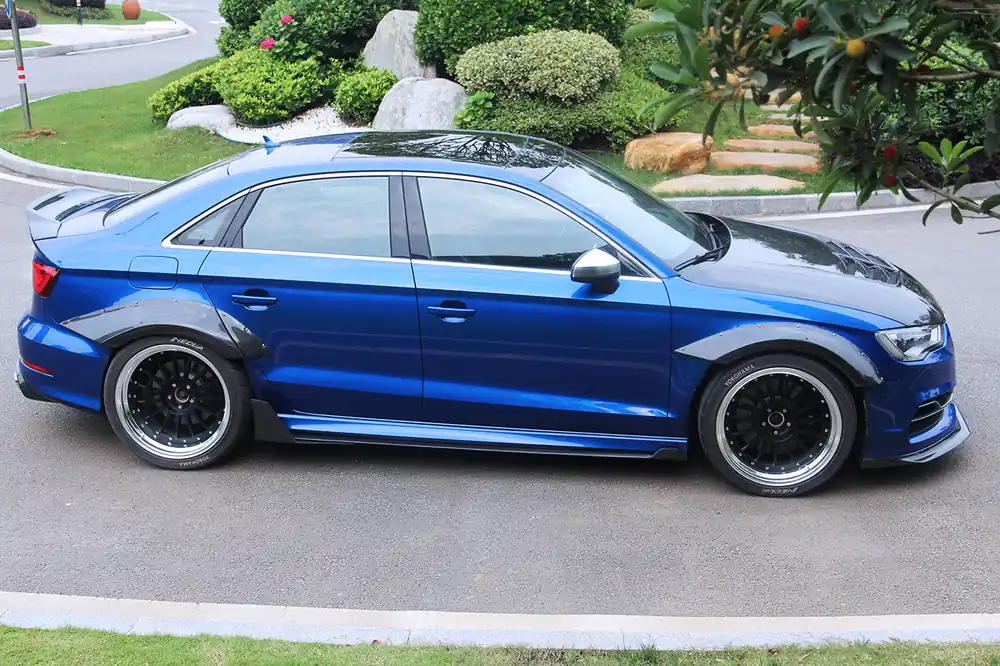 DarwinPRO 2013-2016 Audi S3 & A3 Sline 8V.1 Sedan BKSS Style Side Skirts with Winglets