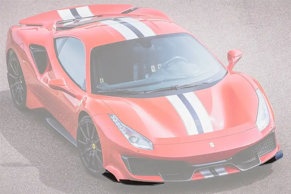 DarwinPRO 2018-2022 Ferrari 488 Pista Carbon Fiber Front Bumper Side Splitter