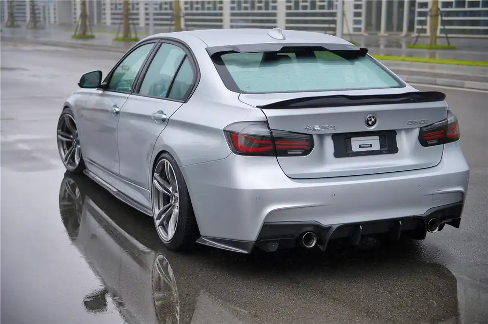 DarwinPRO 2013-2019 BMW 3 Series F30 F35 M-Tech GV Style Carbon Fiber Rear Lip with undertray