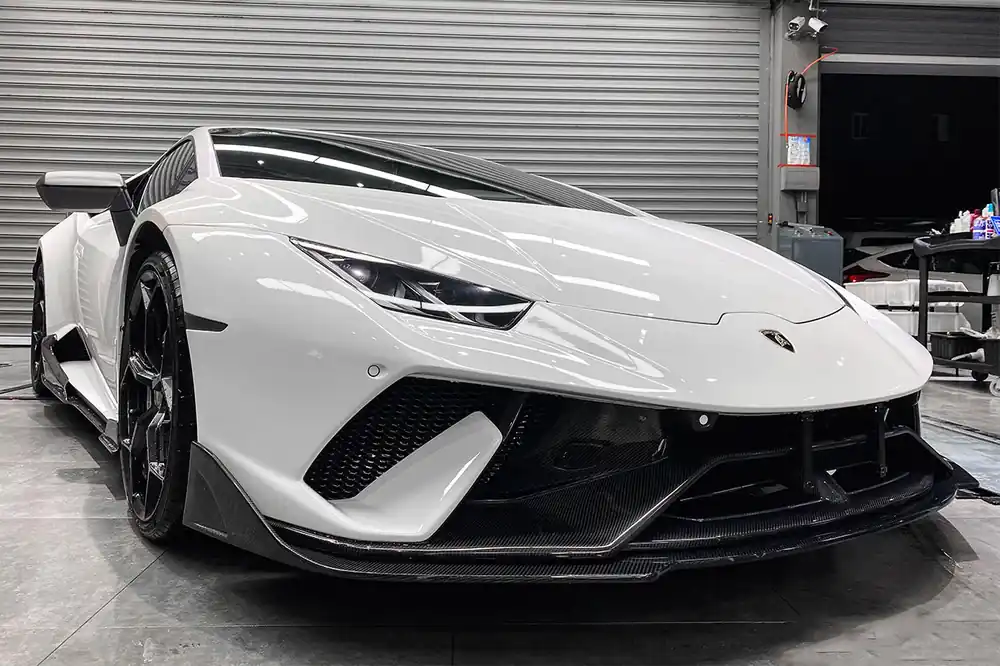 DarwinPRO 2015-2025 Lamborghini Huracan LP610 & LP580 & EVO & Tecnica BKSS Style Partial Carbon Front Bumper with Lip