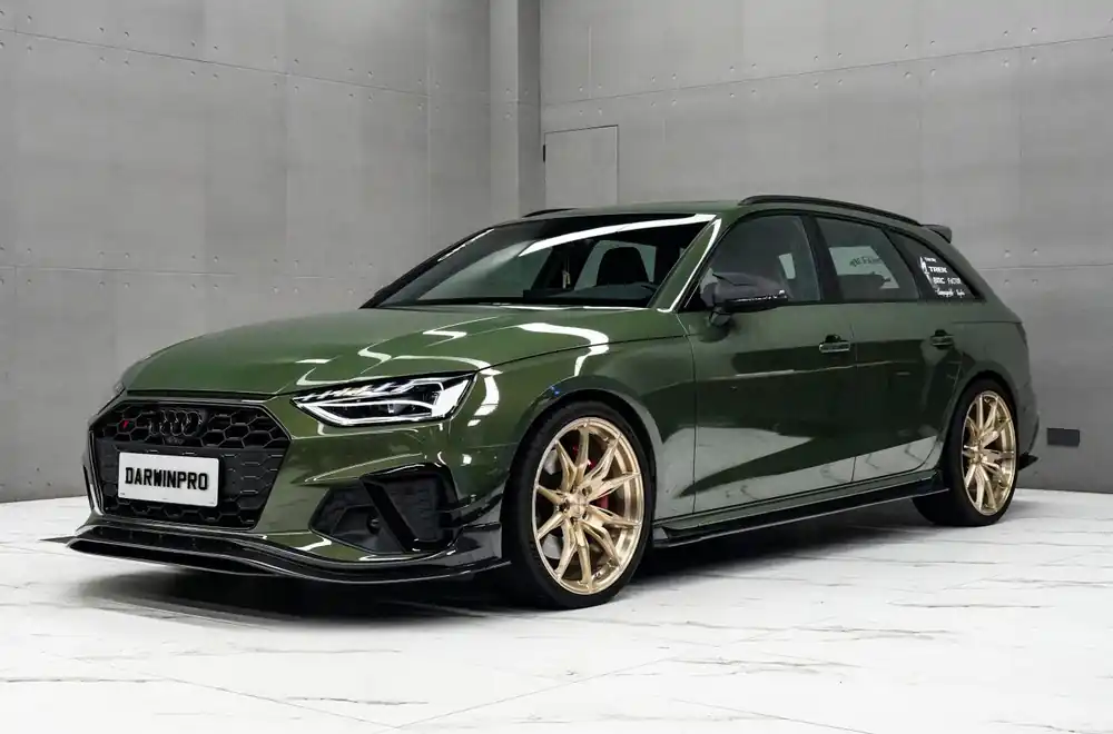 DarwinPRO 2020-2025 Audi S4 Avant B9.5 BKSS Style Carbon Fiber Front Bumper Canards