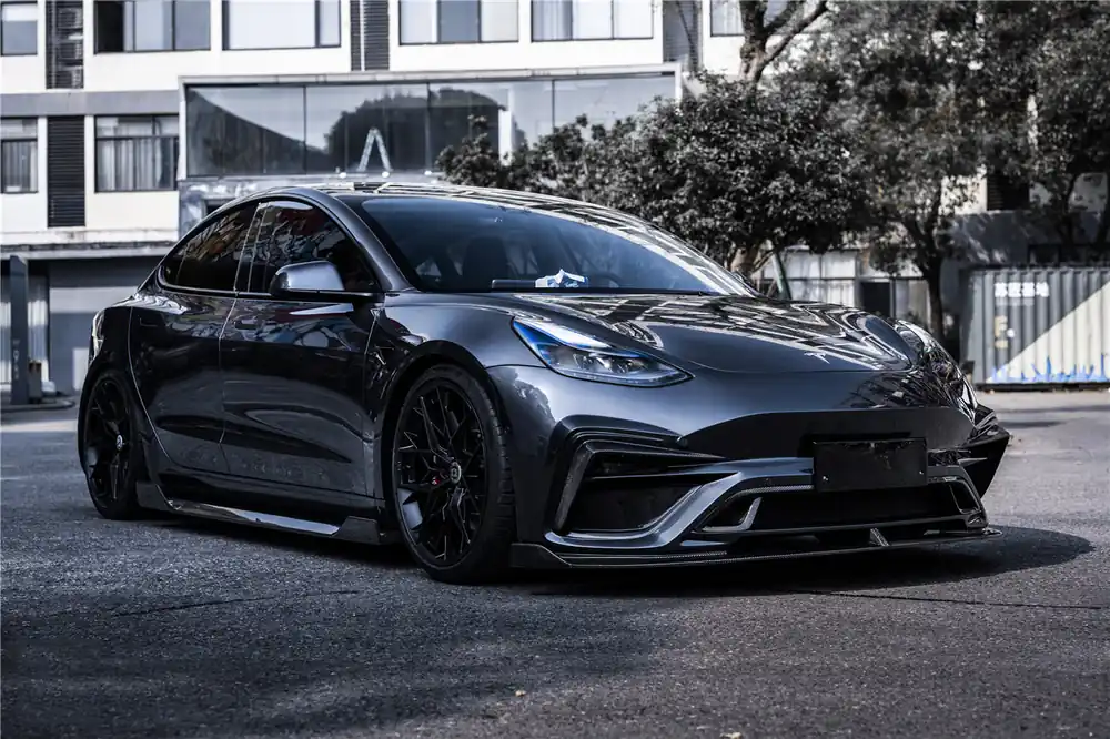 DarwinPRO IMP Performance Carbon Fiber Side Skirts Under Board | 2017-2021 Tesla Model 3
