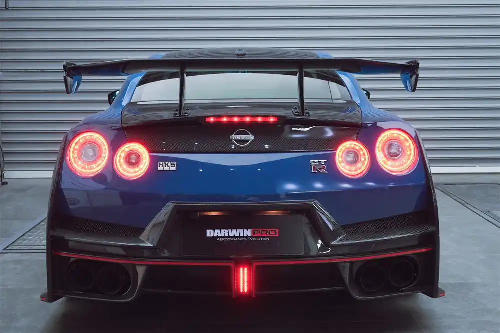 DarwinPRO Nismo Style Part Carbon Fiber Rear Bumper With Black Light | 2008-2023 Nissan GTR R35