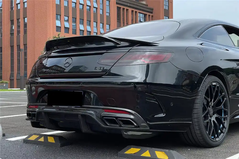 DarwinPRO 2014-2021 Mercedes Benz C217 S63 & S65 AMG Coupe BKSS Style Carbon Fiber Rear Diffuser