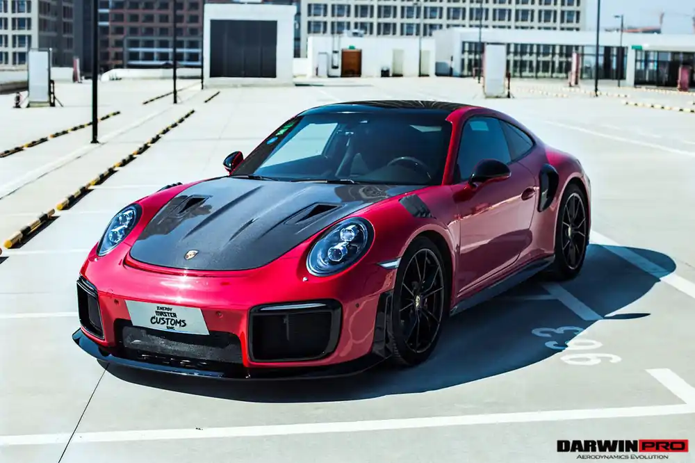 DarwinPRO 2016-2018 Porsche 911 991.2 Carrera Targa 4 4S GT2RS Style Carbon Fiber Quarter Panel Side Scoops