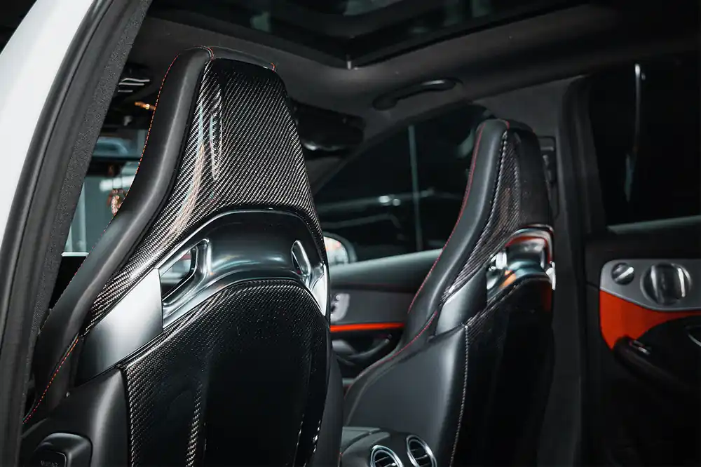 DarwinPRO 2015-2018 Mercedes Benz C63 S CLA45 AMG Sedan Carbon Fiber Seat-back Cover
