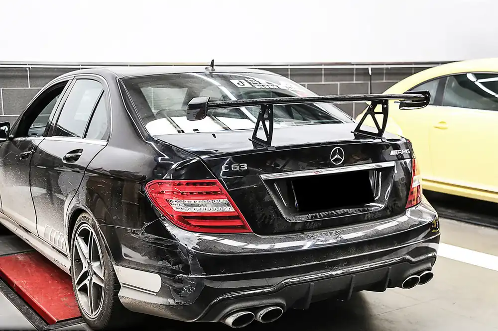DarwinPRO Mercedes Benz W204 C Class C63 AMG Sedan BKSS Style Carbon Fiber Trunk Spoiler