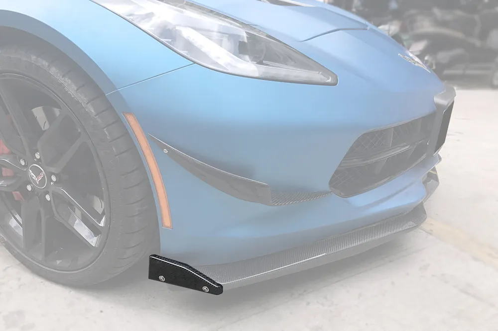 DarwinPRO 2013-2019 Corvette C7 Z51 Z06 Grandsport Carbon Fiber Front Lip Winglets