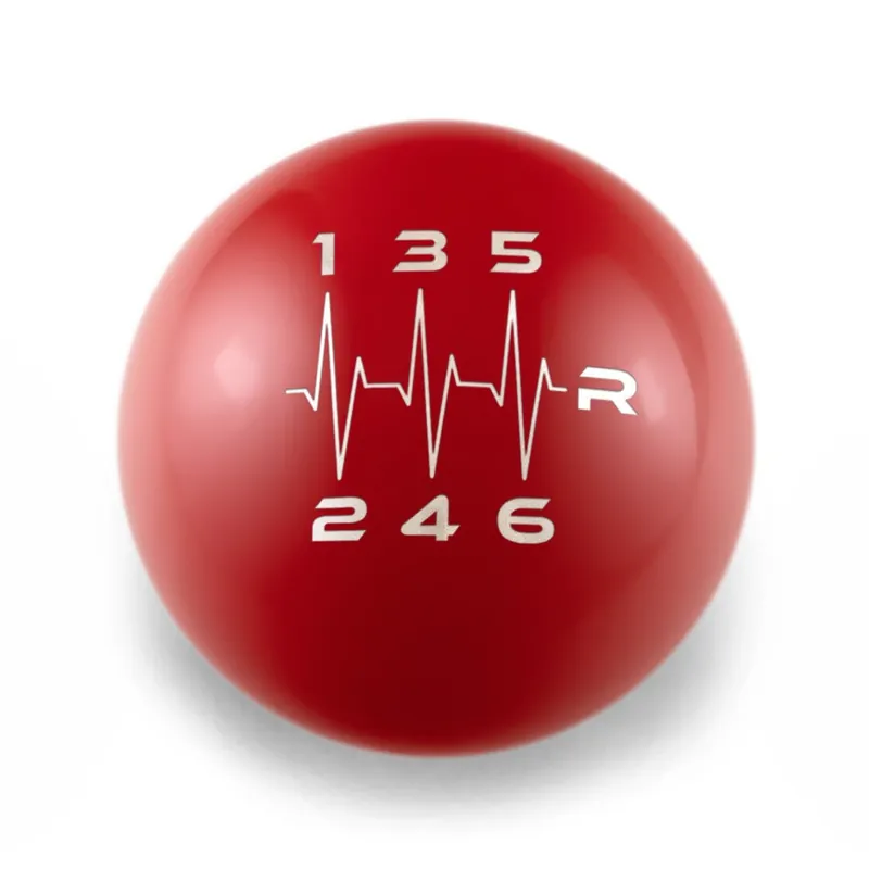 Billetworkz Weighted Shift Knob - 6 Speed Heartbeat Engraving - Subaru STI
