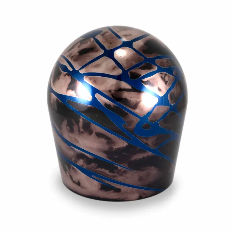 Billetworkz Shift Knob – Black Smoke w/ Blue Splash - Toyota GR Corolla / Corolla Hatch