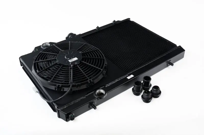 CSF 96-07 Mitsubishi Evo 4/5/6/7/8/9 Full-Slim Radiator w/12in Fan & Shroud/-16AN