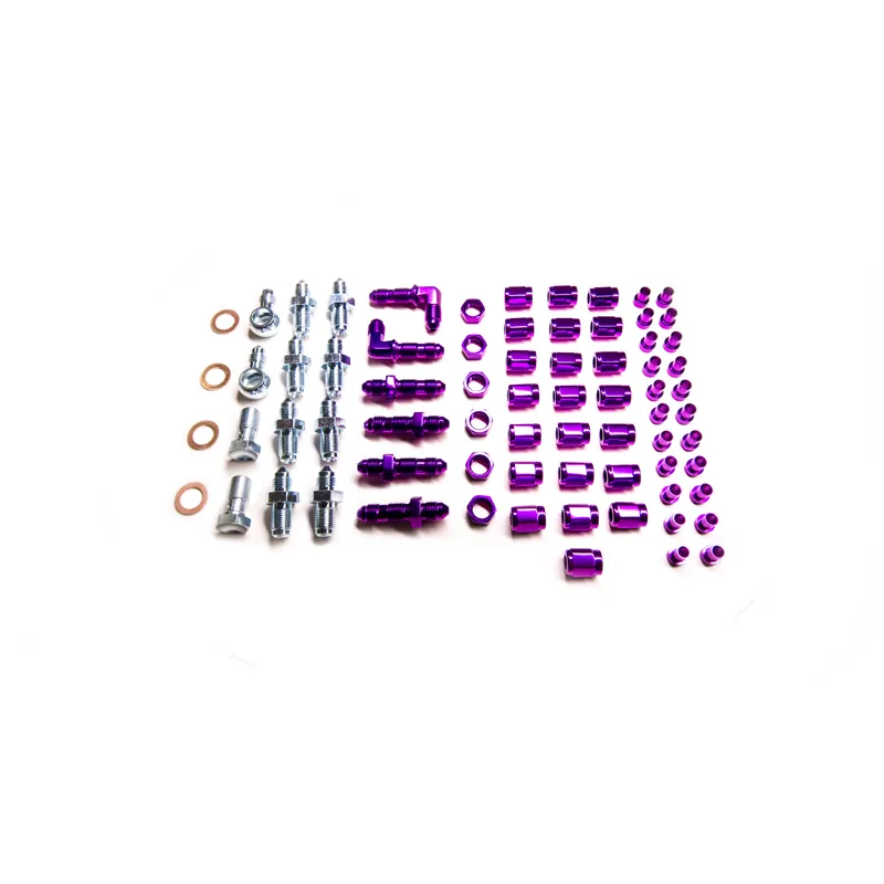ColorFittings Brake Line Tuck Kit w/ Banjo Bolts for Honda Civic / Acura Integra