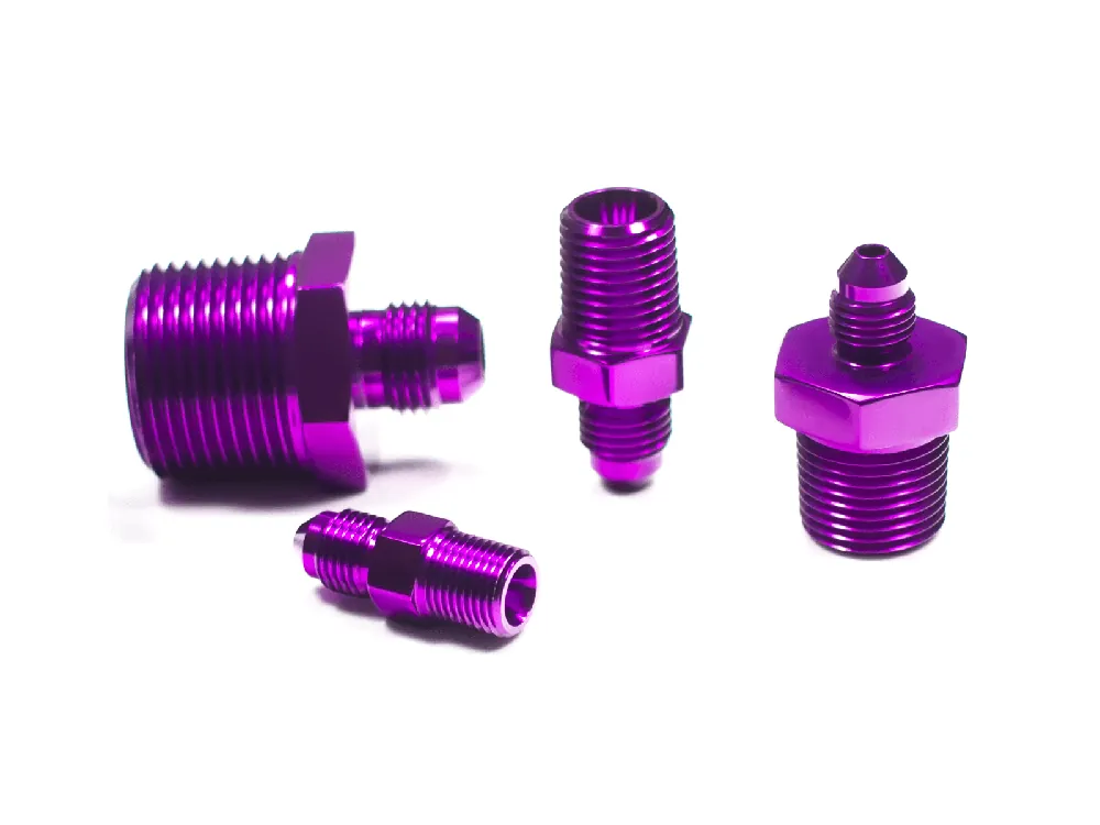 ColorFittings 4AN Flare to 1/8" NPT 90 degree angle