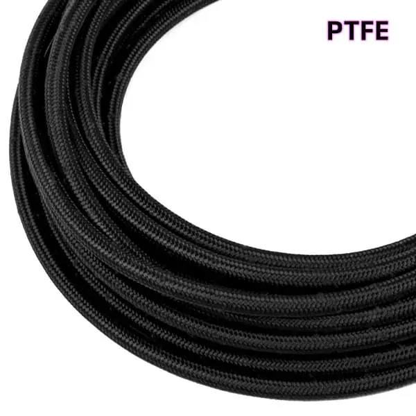 ColorFittings 4AN PTFE Braided Black Nylon Hose / Line (E85 + Race Fuel Safe) - BY THE FOOT