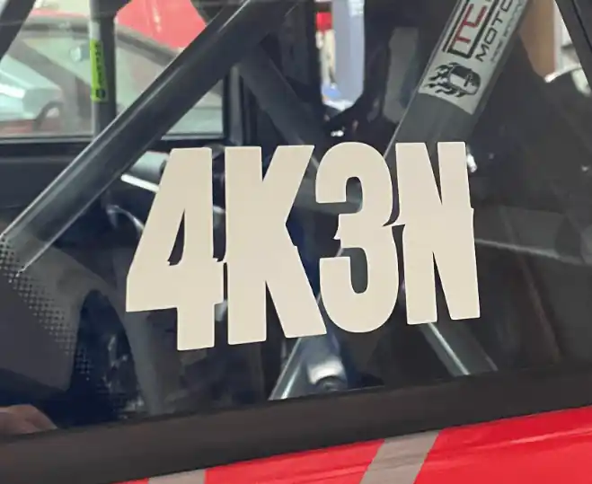 ColorFittings Ken Block 43 "4K3N" Memorial Sticker (4.5" Wide)