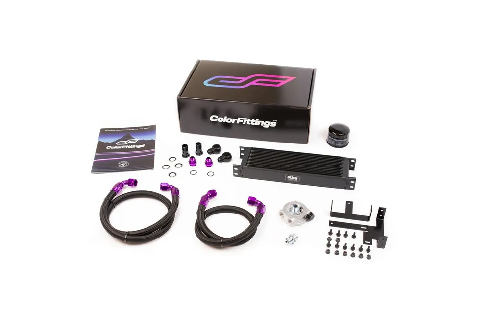 ColorFittings 2022+ Subaru BRZ & Toyota GR86 Arctic Series Oil Cooler Kit