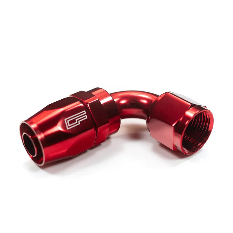 ColorFittings -12 AN 90 Degree Female Aluminum Hose End (PTFE)