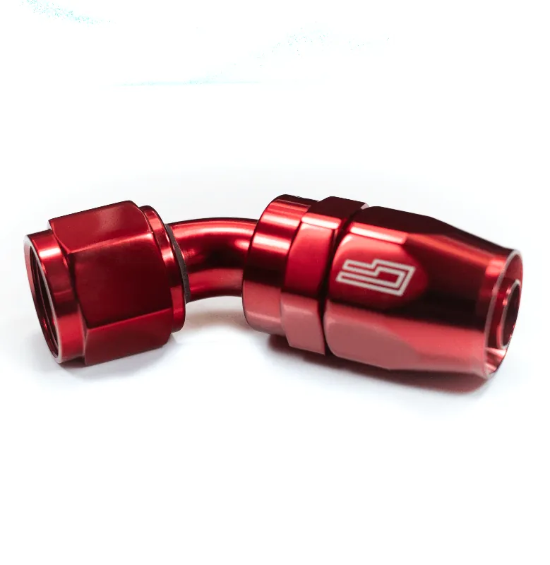 ColorFittings -12 AN 45 Degree Female Aluminum Hose End (PTFE)