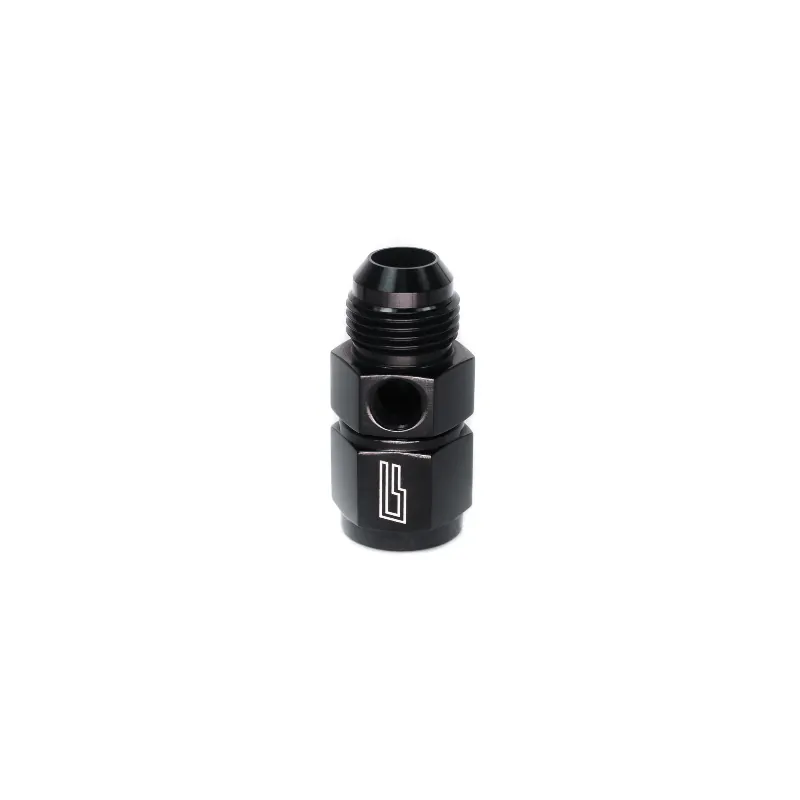 ColorFittings Pressure Gauge Adapter, 8AN to 8AN w/ 1/8" port