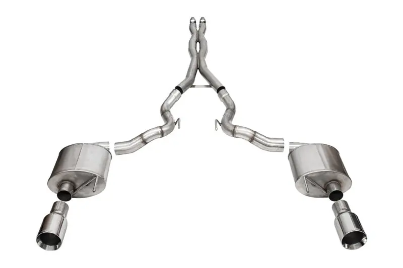 Corsa 24-25 Ford Mustang GT Xtreme 3in Cat-Back Dual Rear Exhaust w/4.5in Straight-Cut Polish Tips
