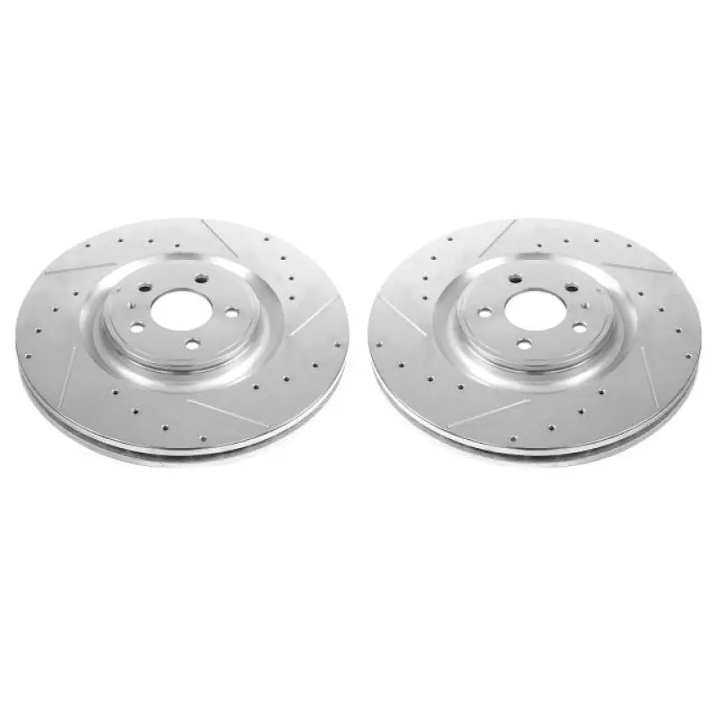 Power Stop 13-14 Ford Mustang Front Drilled & Slotted Rotor - Pair