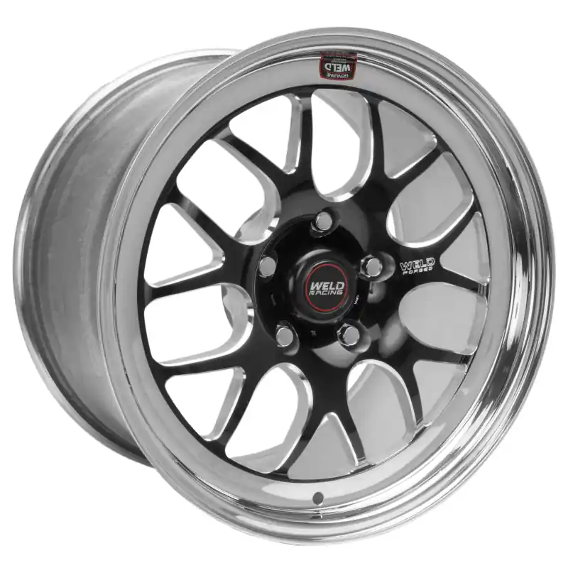 Weld S77 17x8 / 5x4.5mm BP / 5.2in. BS Black Wheel (High Pad) - Non-Beadlock
