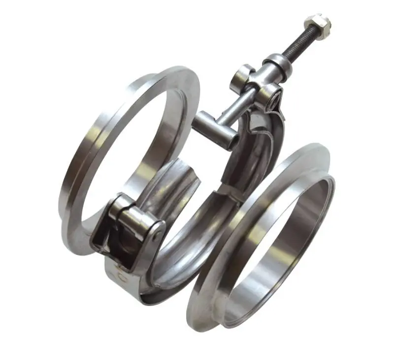 Vibrant AL V-B Flange Assembly for 2in OD Tubing incl 2 AL V-b flanges 1 SS V-B Clamp 1 Viton O-Ring