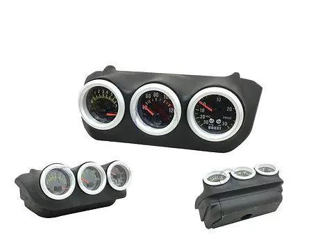 OZ Gauge Pods Jeep Wrangler Center Dash Triple Gauge Pod