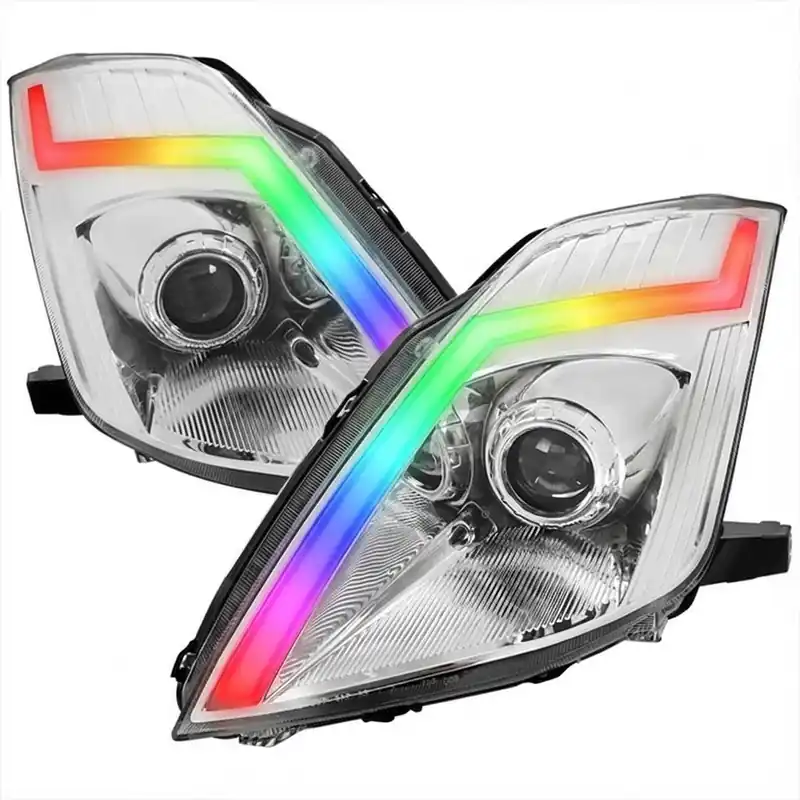 NTXGlow RGB Chrome Housing Headlights | 2006-2009 Nissan 350Z