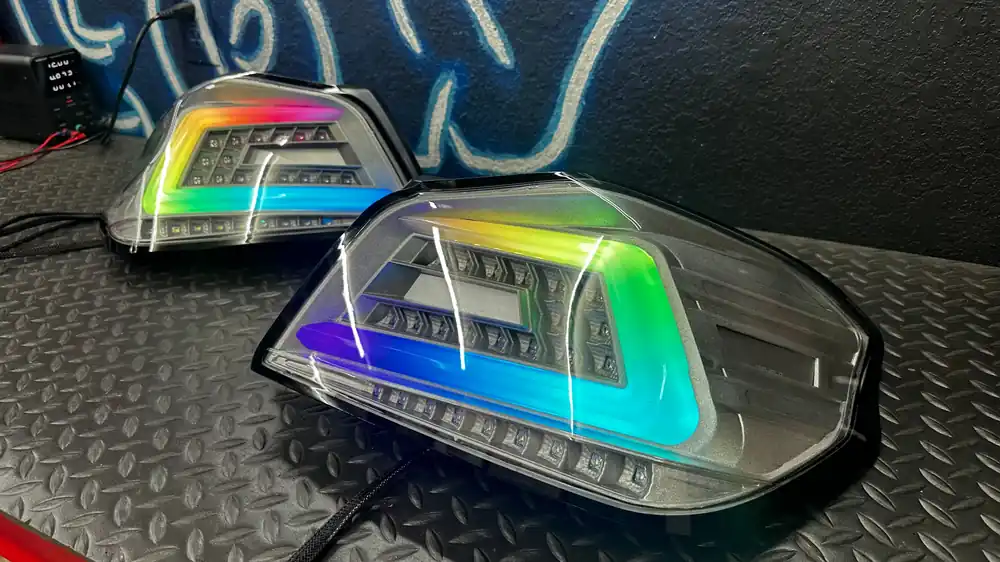 NTXGlow Clear Color Shifting Spec D Tail Lights | 2015-2021 Subaru WRX