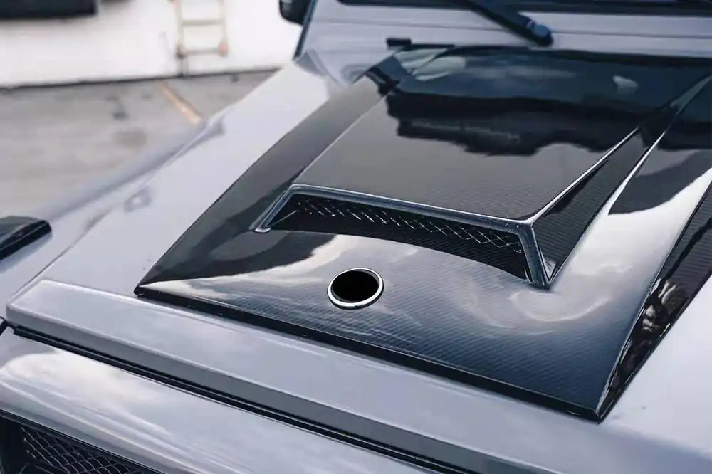 Carbonado BRS Style Autoclave Carbon FIber Hood Scoop | 2003-2018 Mercedes Benz W463 G Wagon