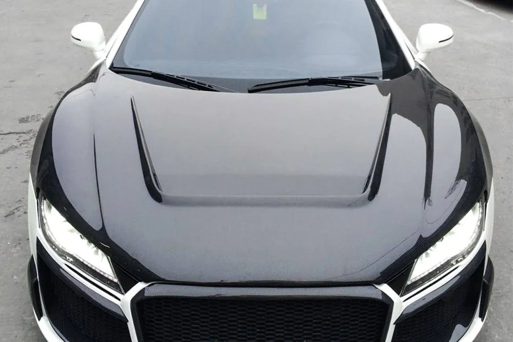 Carbonado 2006-2015 Audi R8 Coupe Spyder P Style Carbon Fiber Hood