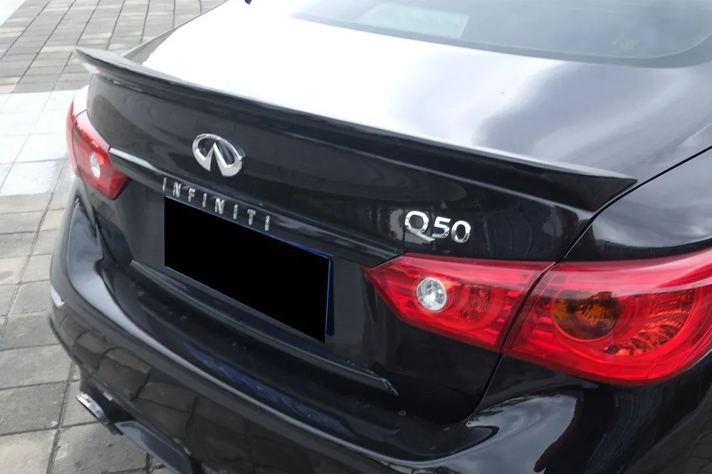 Carbonado 2014-2024 Infiniti Q50 Sedan SN Style Carbon Fiber Trunk Spoiler